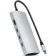 Satechi USB-C Multiport Adapter 8K With Ethernet V3 - Αντάπτορας με 4 x Type-C 3.2 / 1 x Type-C PD 85W / 1 x HDMI 8K 30Hz / 1 x Ethernet / 1 x SD 4.0 - Silver (ST-P8KES)