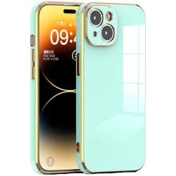 Bodycell Gold Plated - Θήκη Σιλικόνης Apple iPhone 15 - Mint Green (5206015073724)