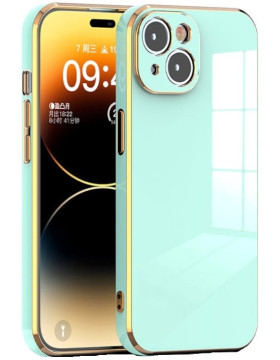 Bodycell Gold Plated - Θήκη Σιλικόνης Apple iPhone 15 - Mint Green (5206015073724)