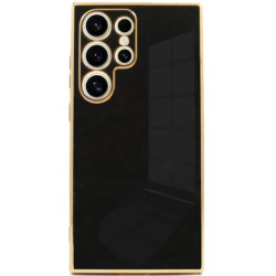Θήκη Σιλικόνης - Samsung Galaxy S24 Ultra - Bodycell Gold Plated - Black (5206015074233)