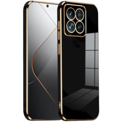 Θήκη Σιλικόνης - Xiaomi 14 Pro - Bodycell Gold Plated - Black (5206015074356)