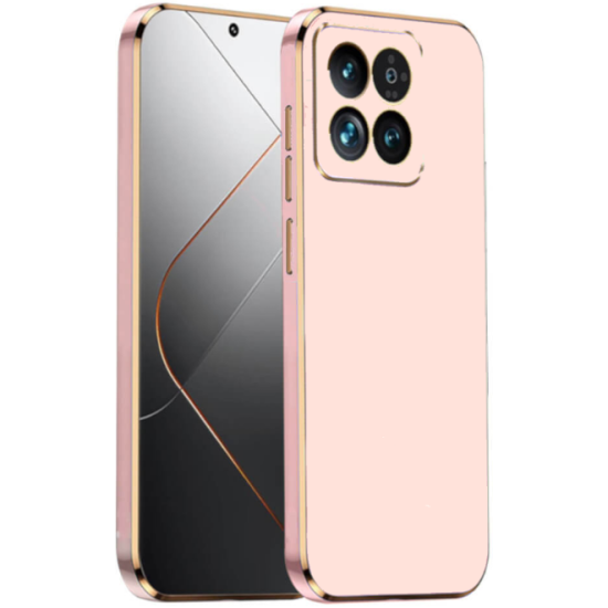 Θήκη Σιλικόνης - Xiaomi 14 Pro - Bodycell Gold Plated - Pink (5206015074370)