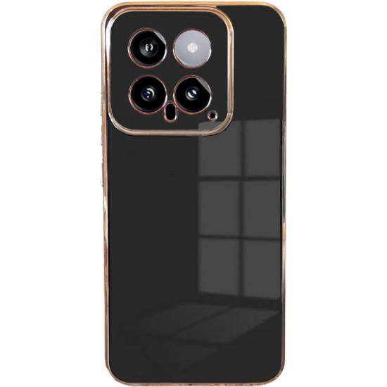 Θήκη Σιλικόνης - Xiaomi 14 - Bodycell Gold Plated - Black (5206015074318)