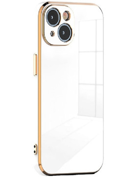 Bodycell Gold Plated - Θήκη Σιλικόνης Apple iPhone 15 - White (5206015073779)