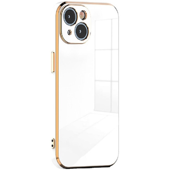 Bodycell Gold Plated - Θήκη Σιλικόνης Apple iPhone 15 - White (5206015073779)