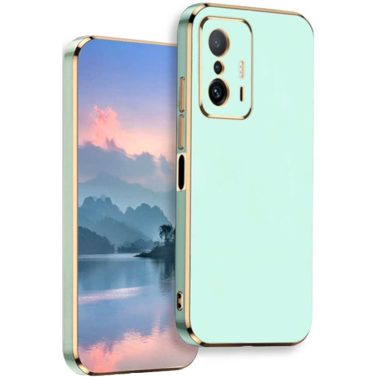Bodycell Gold Plated - Θήκη Σιλικόνης Xiaomi 11T / 11T Pro - Mint Green (5206015071508)