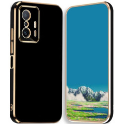 Bodycell Gold Plated - Θήκη Σιλικόνης Xiaomi 11T / 11T Pro - Black (5206015071492)
