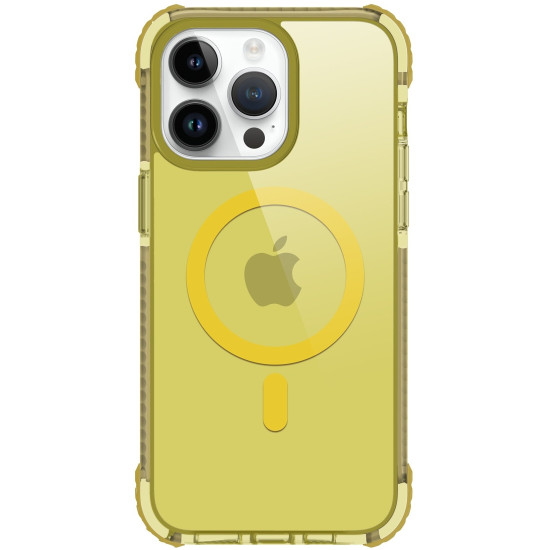 Prodigee Safetee Neo + Mag - Σκληρή Ανθεκτική Ημιδιάφανη Θήκη MagSafe - Apple iPhone 15 Pro - Lemon (IPH15P-6.1-NEOM-LMN)