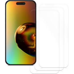 KWmobile Crystal Clear Screen Protector - Μεμβράνη Προστασίας Οθόνης - Apple iPhone 15 Pro - 3 Τεμάχια - Transparent (62023.1)