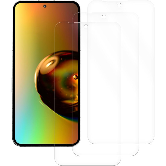 KWmobile Crystal Clear Screen Protector - Μεμβράνη Προστασίας Οθόνης - Nothing Phone 2 - 3 Τεμάχια - Transparent (61747.5)