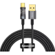 Baseus Explorer Series Auto Power-Off - Καλώδιο Γρήγορης Φόρτισης και Μεταφοράς Δεδομένων USB-A σε Type-C - 200cm - 100W - Black (CATS000301)
