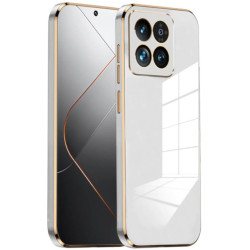 Θήκη Σιλικόνης - Xiaomi 14 Pro - Bodycell Gold Plated - White (5206015074387)