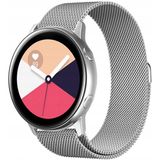 Spacecase Milanese - Universal Μεταλλικό Λουράκι για Smartwatches (20mm) από Ανοξείδωτο Ατσάλι - Silver (5903943240722)