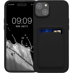 KWmobile Θήκη Σιλικόνης με Υποδοχή για Κάρτα - Apple iPhone 15 Plus - Black (62018.01)