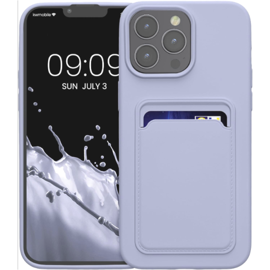Θήκη Apple iPhone 15 Pro Max - KWmobile Σιλικόνης με Υποδοχή για Κάρτα - Lavender (62020.108)