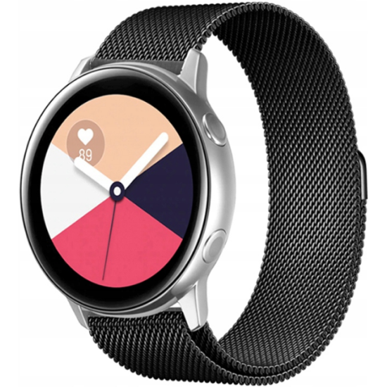 Spacecase Milanese - Universal Μεταλλικό Λουράκι για Smartwatches (22mm) από Ανοξείδωτο Ατσάλι - Black (5903943240746)