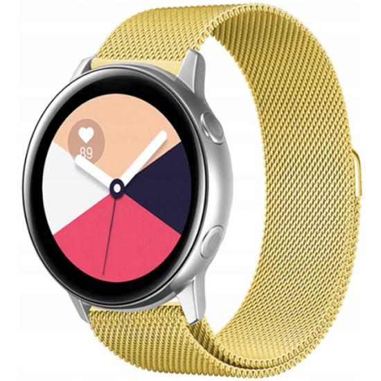 Spacecase Milanese - Universal Μεταλλικό Λουράκι για Smartwatches (22mm) από Ανοξείδωτο Ατσάλι - Gold (5903943240784)