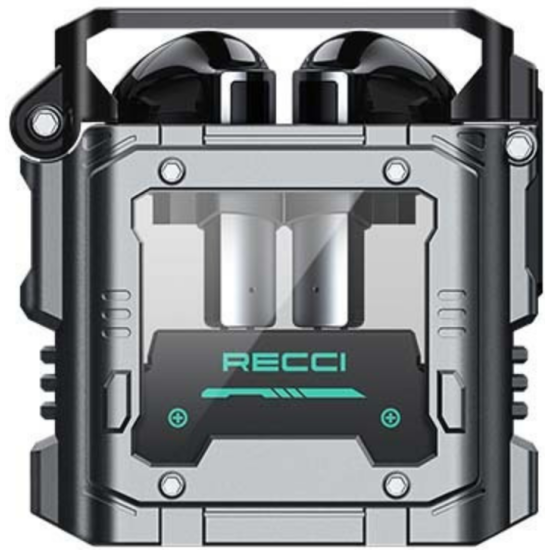Recci REP-W36 Wandering Planet TWS Earbuds - Ασύρματα Ακουστικά Bluetooth με Θήκη Φόρτισης - Grey (6955482512692)
