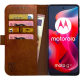 PU Θήκη Πορτοφόλι - Motorola Moto G24 / G24 Power / G04 / G04s / E14 - Rosso Element - Brown (8719246446306)
