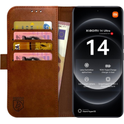 PU Θήκη Πορτοφόλι - Xiaomi 14 Ultra - Rosso Element - Brown (8719246446344)