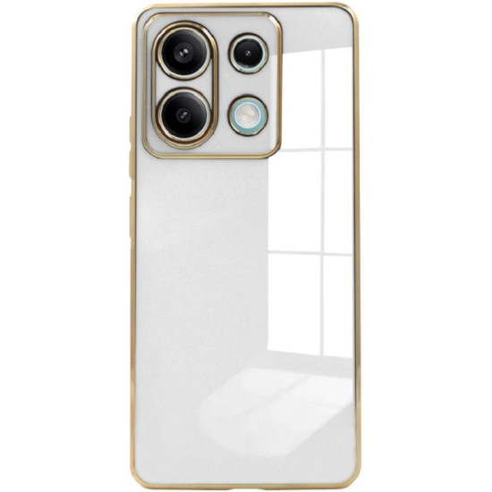 Θήκη Σιλικόνης - Xiaomi Redmi Note 13 Pro 5G / Poco X6 - Bodycell Gold Plated - White (5206015074509)