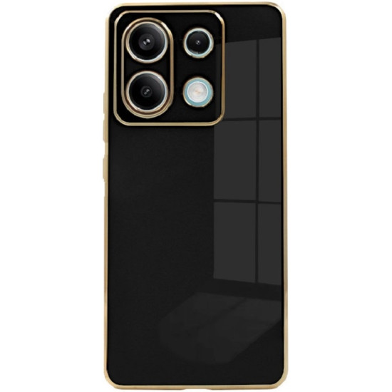 Θήκη Σιλικόνης - Xiaomi Redmi Note 13 Pro 5G / Poco X6 - Bodycell Gold Plated - Black (5206015074479)