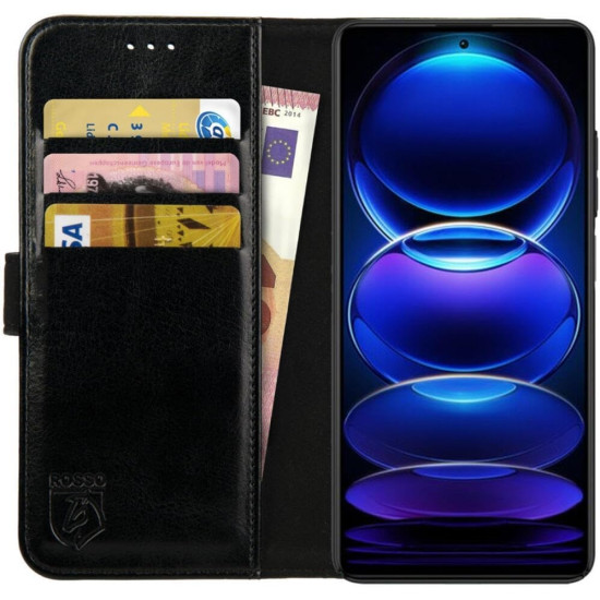 Rosso Element PU Θήκη Πορτοφόλι Xiaomi Redmi Note 11 Pro / Redmi Note 12 Pro 4G - Black (8719246449024)