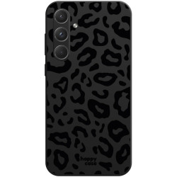 Θήκη Σιλικόνης - Samsung Galaxy A55 - HappyCase - Leopard Black Print (8719246449727)
