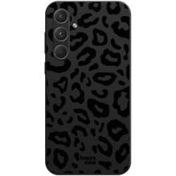 Θήκη Σιλικόνης - Samsung Galaxy A35 - HappyCase - Leopard Black Print (8719246449857)