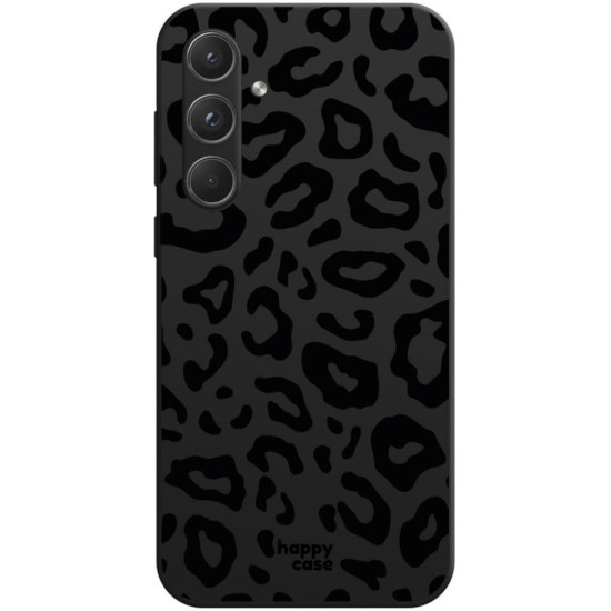 Θήκη Σιλικόνης - Samsung Galaxy A35 - HappyCase - Leopard Black Print (8719246449857)
