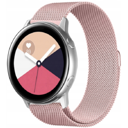 Spacecase Milanese - Universal Μεταλλικό Λουράκι για Smartwatches (20mm) από Ανοξείδωτο Ατσάλι - Pink (5903943240715)