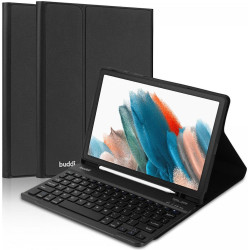 Buddi Zuna Keyboard Case - Θήκη με Υποδοχή για Γραφίδα και Πληκτρολόγιο Bluetooth - Samsung Galaxy Tab A9 8.7" X110 / X115 - Black (8719246437175)