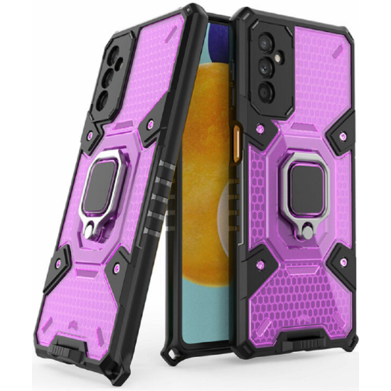 Techsuit Honeycomb Armor - Ανθεκτική Θήκη Samsung Galaxy M52 5G με Μεταλλικό Ring Holder - Rose Violet (5949419028340)