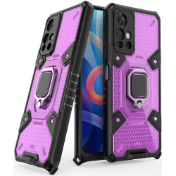 Techsuit Honeycomb Armor - Ανθεκτική Θήκη Xiaomi Poco M4 Pro 5G με Μεταλλικό Ring Holder - Rose Violet (5949419028135)