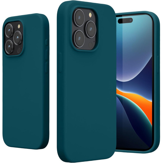 KWmobile Soft Flexible Rubber Cover - Θήκη Σιλικόνης Apple iPhone 15 Pro - Teal Matte (61955.57)
