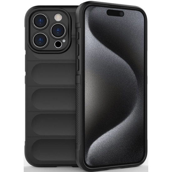 Θήκη Apple iPhone 15 Pro Max - Techsuit Magic Shield Σιλικόνης - Black (5949419111165)