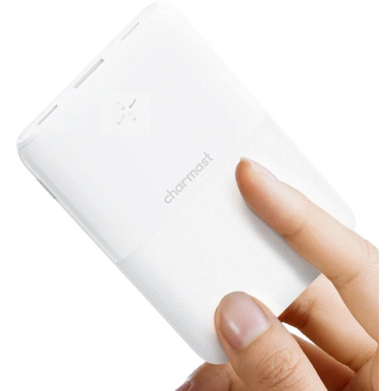 Charmast PowerBank Mini W1150 - Φορητή Μπαταρία Φόρτισης με 1 x USB-Α / 1 x Type-C - 10.000mAh - 20W - White (S12W)