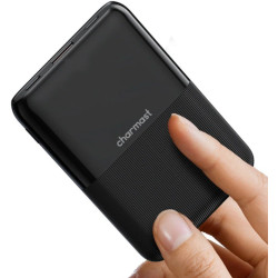 Charmast PowerBank Mini W1150 - Φορητή Μπαταρία Φόρτισης με 1 x USB-Α / 1 x Type-C - 10.000mAh - 20W - Black (S12B)