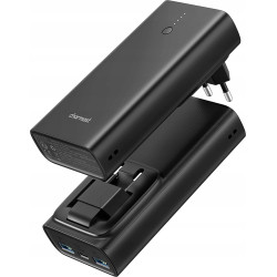 Charmast PowerBank & Wall Adapter C1146L - Φορητή Μπαταρία Φόρτισης 10.000mAh / Φορτιστής Τοίχου με 2 x USB-Α / 1 x Type-C - 20W - Black (ACE100-C)