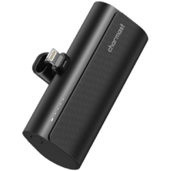 Charmast PowerBank PlugOn-L W0556P - Φορητή Μπαταρία Φόρτισης με Ενσωματωμένο Lightning - 5.000mAh - 20W - Black (PlugONL)