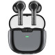 Recci REP-W50 Amber Wireless Earphones Transparent Design - Ασύρματα Ακουστικά Bluetooth με Θήκη Φόρτισης - Black (6955482518618)