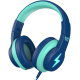 Kiddoboo Headphones P13 - Ενσύρματα Ακουστικά Κεφαλής για Παιδιά με Ασφαλή Μέγιστη Ένταση Ήχου & 1 x Θύρα Jack 3.5mm - Blue Sky (KBP13BLU)