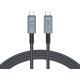 Tech-Protect Ultraboost Max Cable - Καλώδιο Φόρτισης και Μεταφοράς Δεδομένων USB4 Type-C 8K 40Gbps σε Type-C - 200cm - 240W - 5A - Grey (5906302308996)