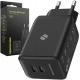 Spacecase SC006B Dual Port GaN USB Charger - Ταχυφορτιστής Ταξιδιού / Αντάπτορας με 2 x Type-C - 45W - Black (5905719109233)