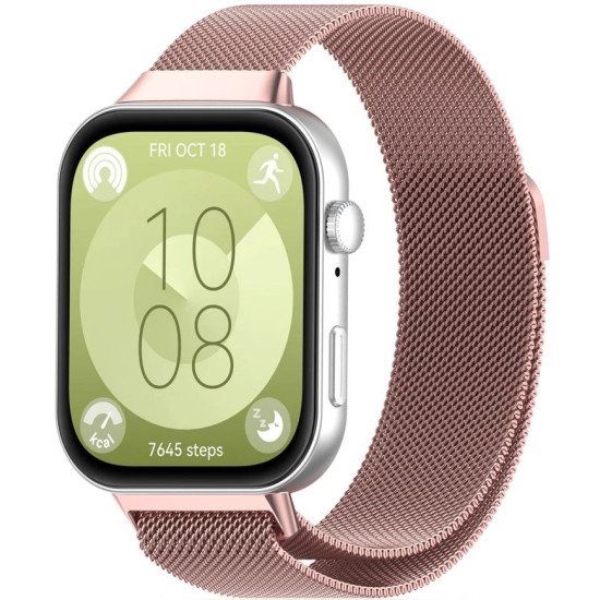 Μεταλλικό Λουράκι - Huawei Watch Fit 4 / 4 Pro / 3 - Tech-Protect Milaneseband - Rose Gold (5906302310487)