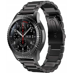 Spacecase Stainless Steel - Universal Μεταλλικό Λουράκι για Smartwatches (22mm) από Ανοξείδωτο Ατσάλι - Black (5903943240616)