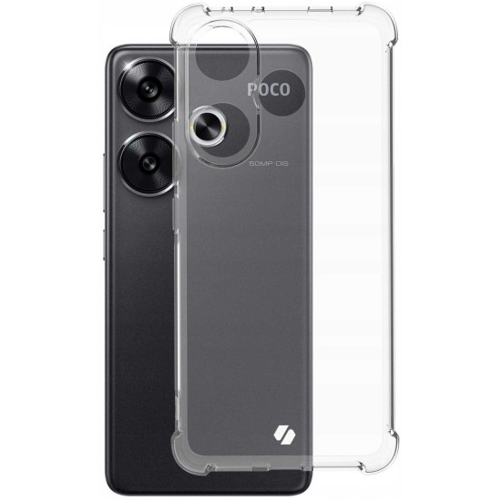 Διάφανη Θήκη Σιλικόνης - Xiaomi Poco F6 - Spacecase Anti-Shock - 1mm - Clear (5905719110222)