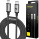Spacecase USB-C Cable CL02 - Καλώδιο Φόρτισης και Μεταφοράς Δεδομένων Type-C σε Type-C - 200cm - 60W - Black (5905719109172)