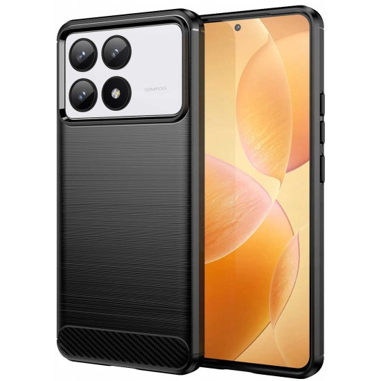 Θήκη Σιλικόνης - Xiaomi Poco F6 Pro - Spacecase Carbon - Black (5905719110536)