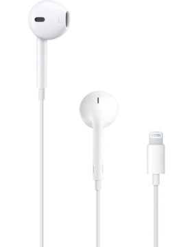 Handsfree Ακουστικά Official Apple EarPods Lightning Connector New Ενσύρματα με Lightning - White (MWTY3ZM/A)